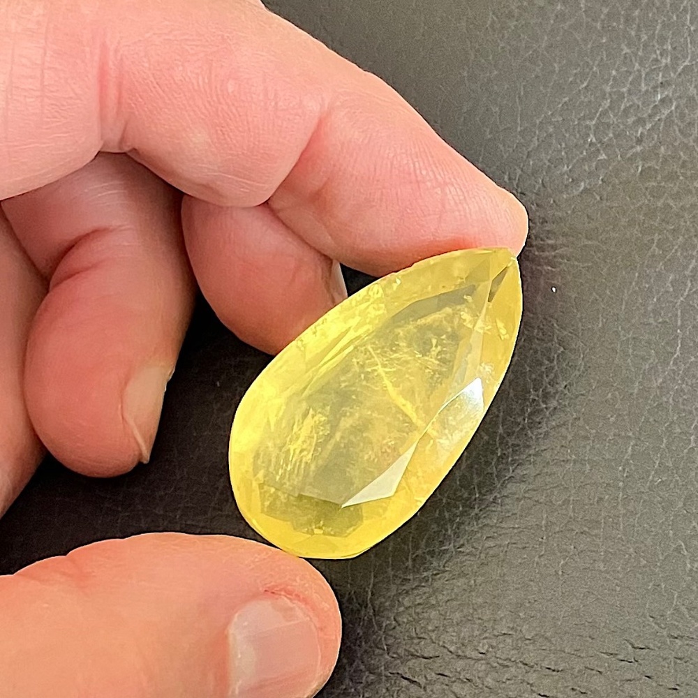 86.86ct Genuine Loose Citrine Pear Shape from Brazil